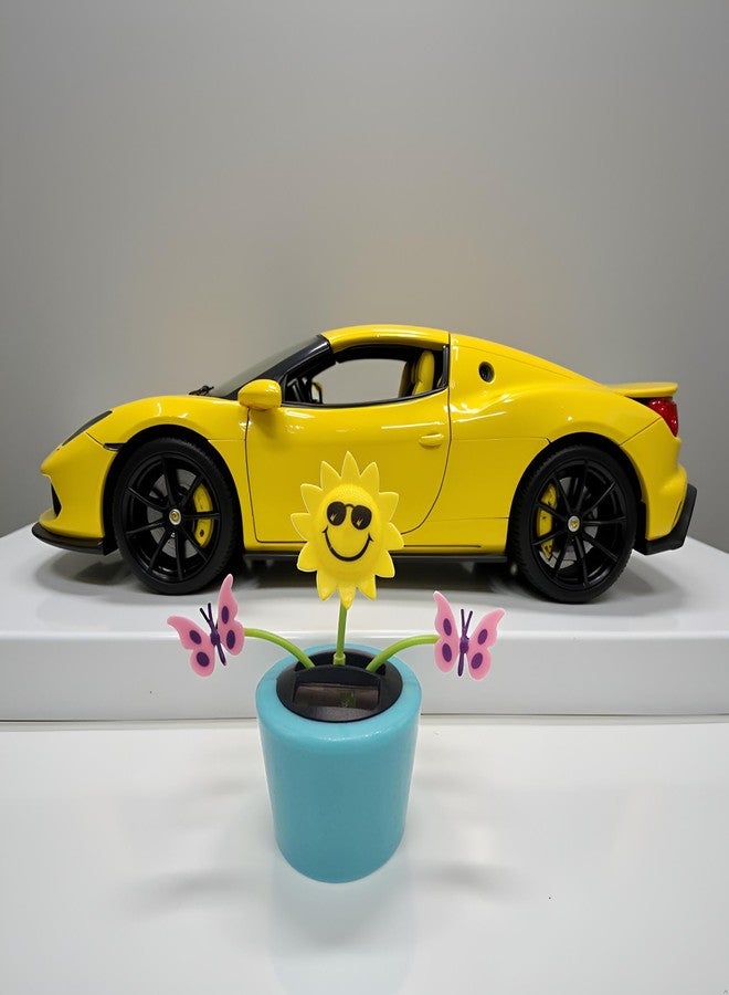 Bwexxt Cute Solar Dancing Flowers Swinging Sunflower Insect Flip Flap Flowers Eco-Friendly Solar Power Bobblehead Dancing Flowers for Solar Power Kits Car Home Solar Power Kits Funny Ornaments Decorations - Image 4